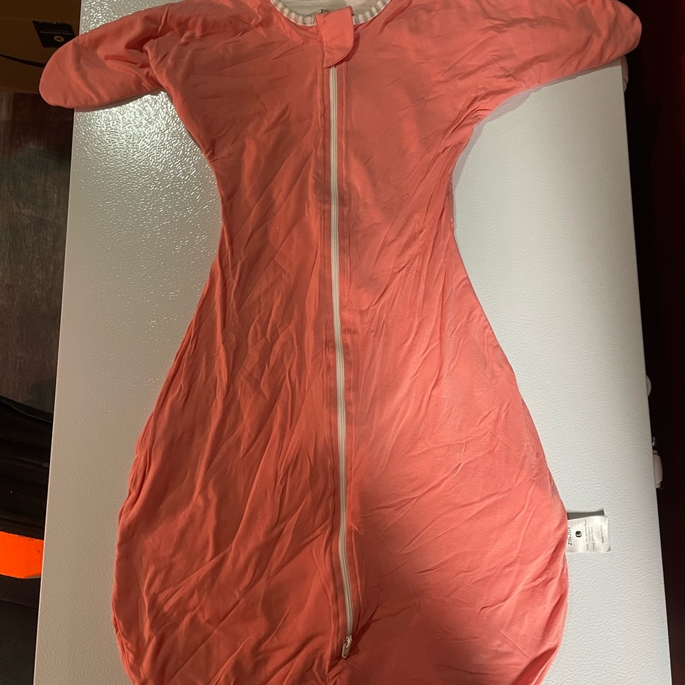 Coral Baby Swaddle with Zipper